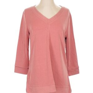 Zenergy by Chico's Sandwashed Tunic Strawberry Blush Large